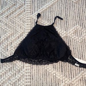Gilly hicks black lace high neck bralette